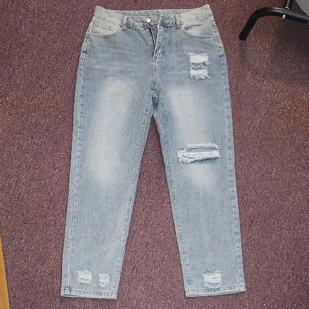 Distressed Light Blue Women's Jeans